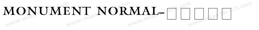 monument normal字体转换